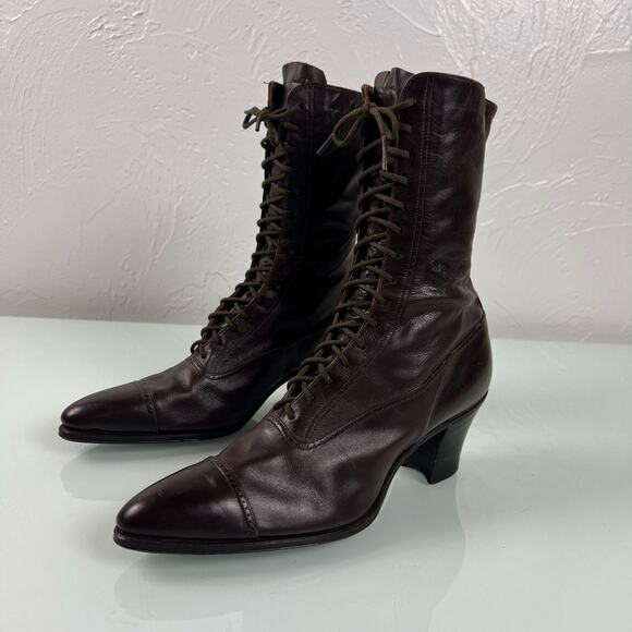 Vintage Eduardian style 1880-1910 lace up boots by Smith Columbus Ohio